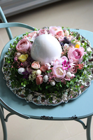 Teruna, wielkanocny stroik z porcelanowym jajem, śr.33cm