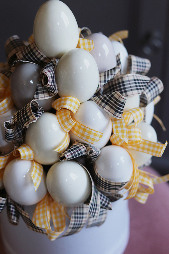 flowerbox Jajka Wielkanocne White & Yellow, wys.37cm