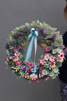 dekoracyjny wianek Margerytki Lavender, śr.40cm  