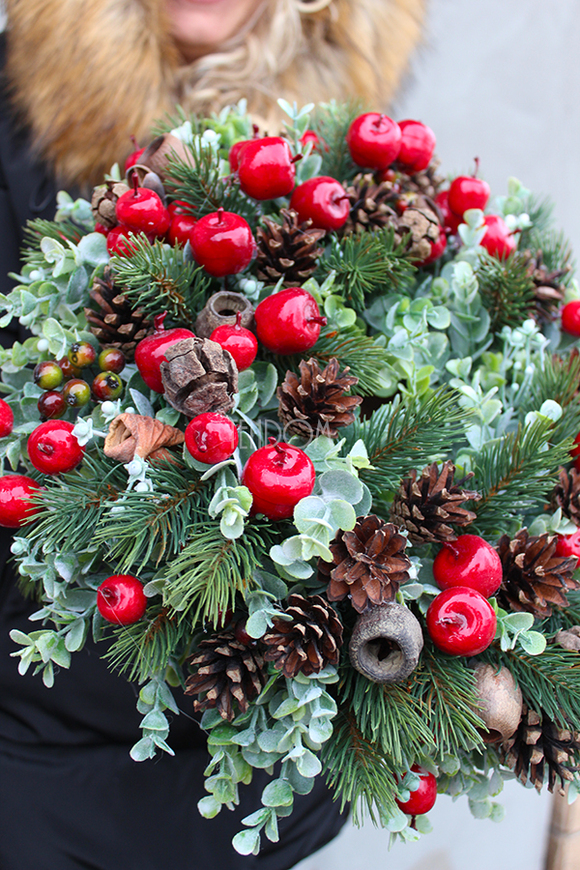 wianek dekoracyjny Red Christmas śr.38cm