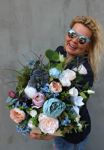 Alabama, jednostronna kompozycja kwiatowa / bukiet, wys.46cm