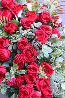 wiązanka nagrobna, Czerwona Luiza, dł.130cm 