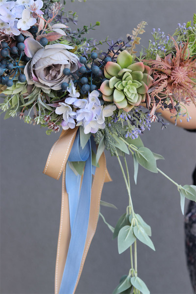 Blueberry Dreams, wianek na drzwi z jagodami, śr.50cm