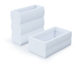 Nyx, nowoczesna biała donica, wysoka, wys.70x70x25cm