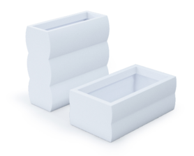 Nyx, nowoczesna biała donica, wysoka, wys.70x70x25cm