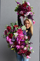 komplet 2 wiązanek nagrobnych Eulalia, dł. 55 / 88cm  