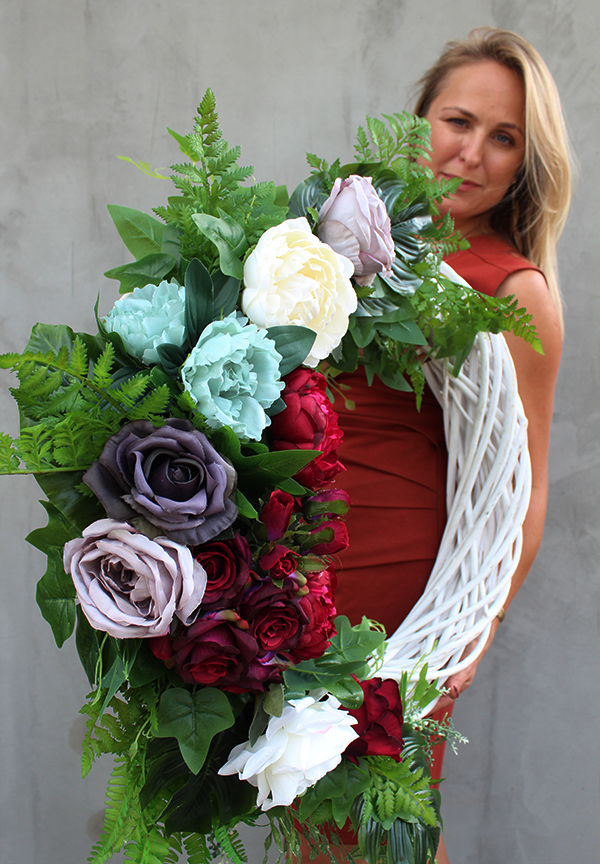 Martha, wypożyczenie kompozycji kwiatowej / wianka, śr.80cm