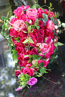 kompozycja / wiązanka nagrobna Tranquilla Amarant, dł.65cm