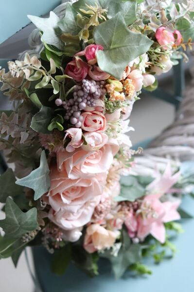 atrakcyjny wiosenny wianek, Pastellova, śr.45cm