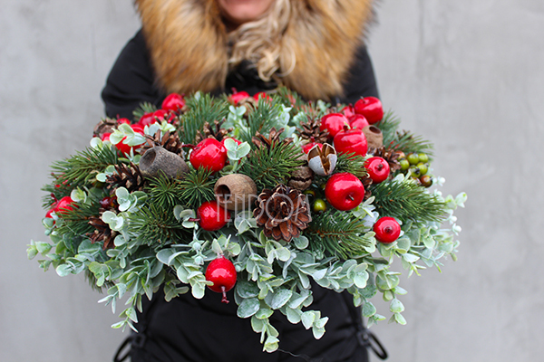 wianek dekoracyjny Red Christmas śr.38cm