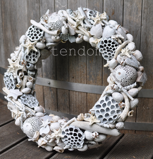 bardzo duży wianek dekoracyjny Sea, śr.50cm  