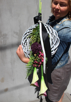 wianek dekoracja nagrobna Kalla 4 dł. 80cm, śr.28cm