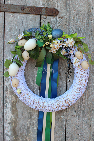 dekoracyjny wianek wielkanocny Koronkowy Extra, śr.40cm