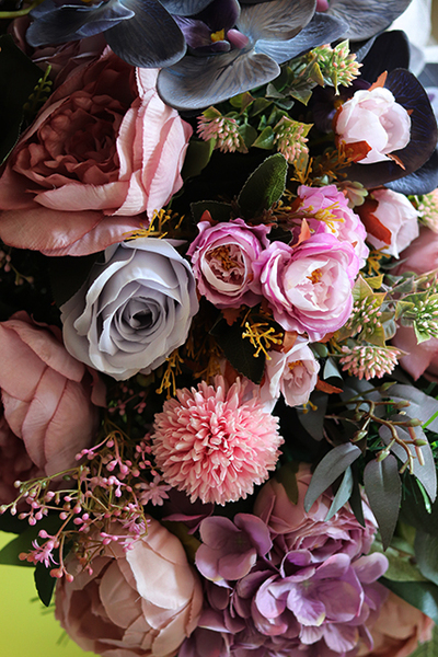 dekoracja / wiązanka nagrobna Pink Spring, dł.55cm