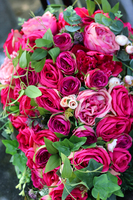 kompozycja / wiązanka nagrobna Tranquilla Amarant, dł.65cm