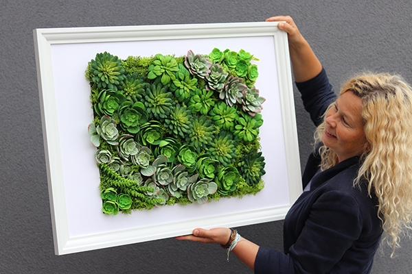 atrakcyjna jednostronna rama Sukulenty Hotels Rowena, wym.77x57cm 