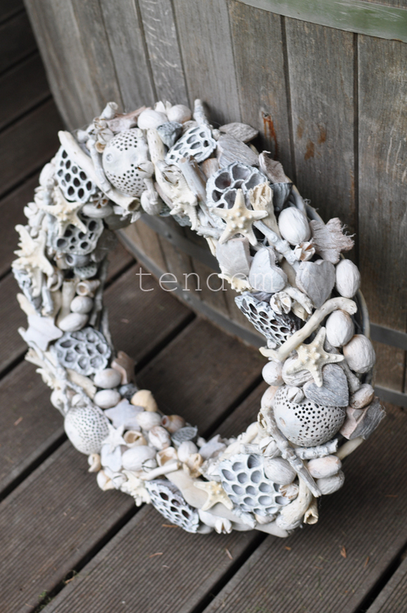 bardzo duży wianek dekoracyjny Sea, śr.50cm  