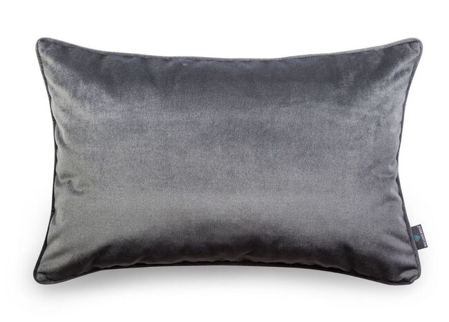 poduszka dekoracyjna welurowa, Velvetia, ciemna szarość, wym.40x60cm