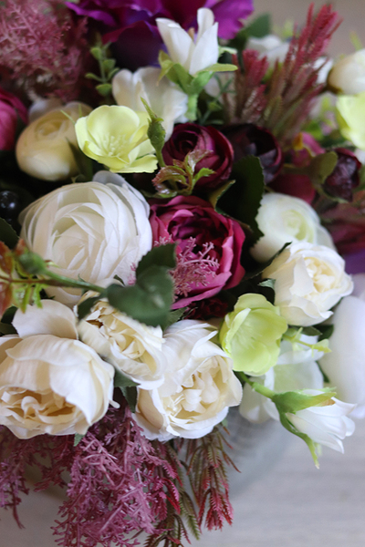 Bedunia, urocza kompozycja kwiatowa na stół, wym.23x32cm