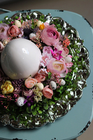 Teruna, wielkanocny stroik z porcelanowym jajem, śr.33cm