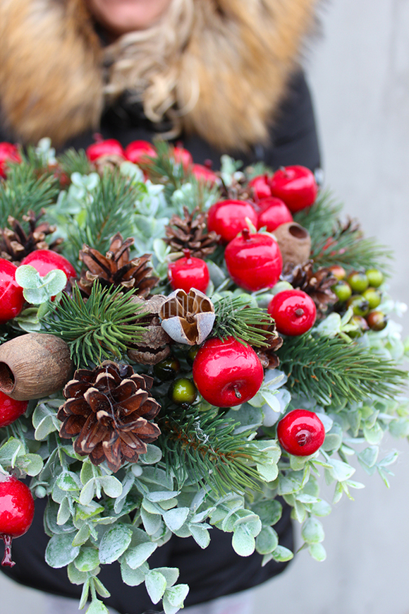 wianek dekoracyjny Red Christmas śr.38cm