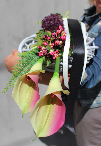 wianek dekoracja nagrobna Kalla 4 dł. 80cm, śr.28cm