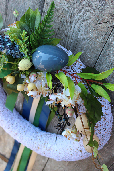 dekoracyjny wianek wielkanocny Koronkowy Extra, śr.40cm