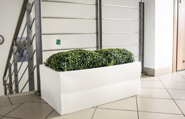 Nyx, nowoczesna biała donica, wysoka, wys.70x70x25cm