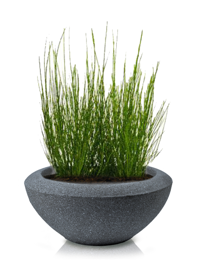 Ecolite donica / osłonka, ciemny granit, 37x18cm