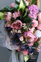 dekoracja / wiązanka nagrobna Pink Spring, dł.55cm