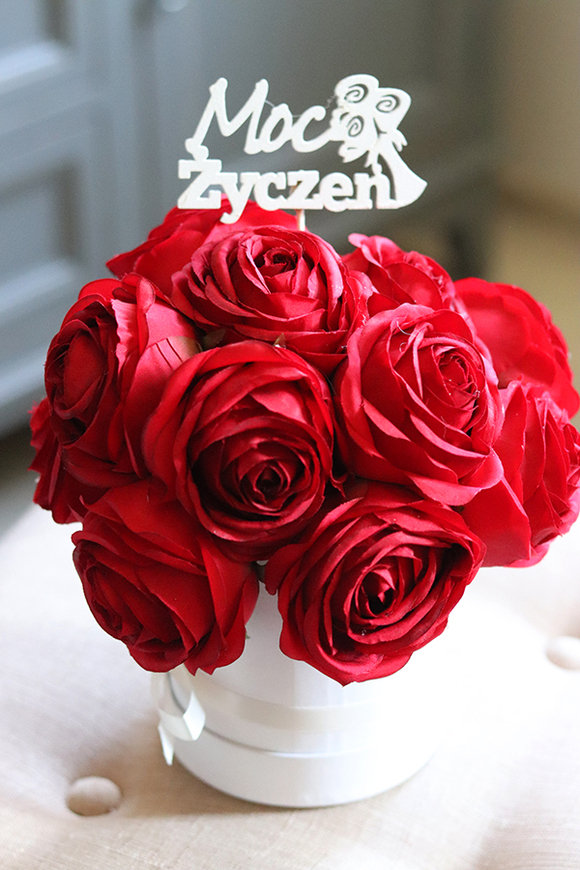 BestWishes, napis - życzenia do kompozycji, Moc Życzeń, wym.5.5x10cm