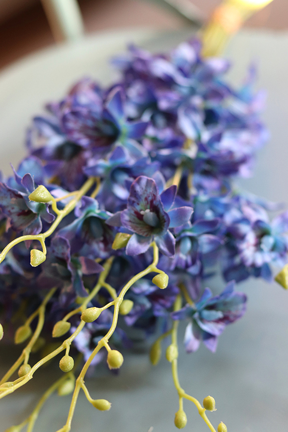 bukiet tajskiej orchidei, Multikolor, niebieska, 12szt, dł.67cm 