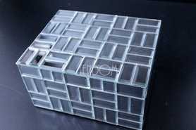 Daphne, szklana szkatułka na biżuterię, wym.10.5x21x15cm