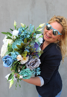 Albina I, kompozycja kwiatowa / bukiet w donicy Cinderella, wys. 50cm