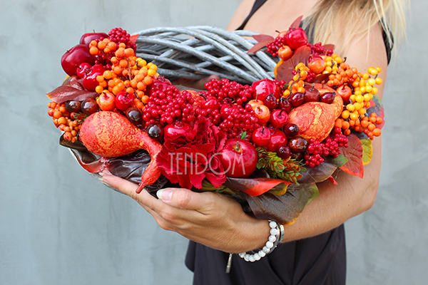 dekoracyjny wianek Pani Jesień, śr. 44cm