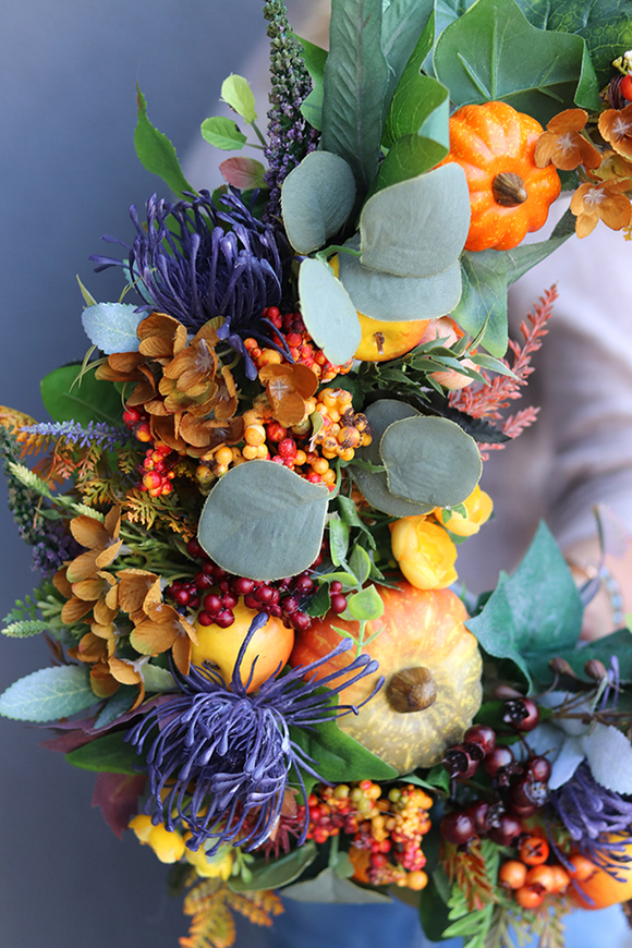 jesienny wianek z owocami, Koronea, śr.45cm  