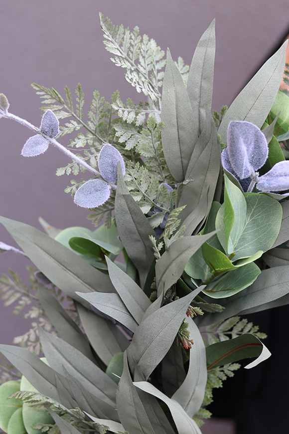 efektowny zielony wianek na drzwi, Naturea, śr.60cm