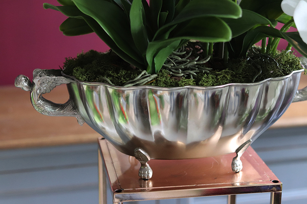 Luksus Kaskada, spływający storczyk w metalowej donicy, wys.70cm 