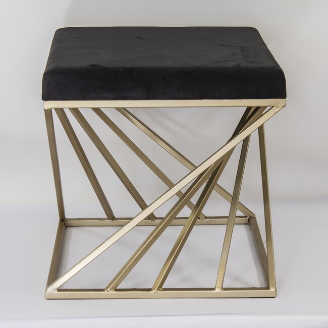 Vector Gold, nowoczesna pufa, wym.47x46x46cm
