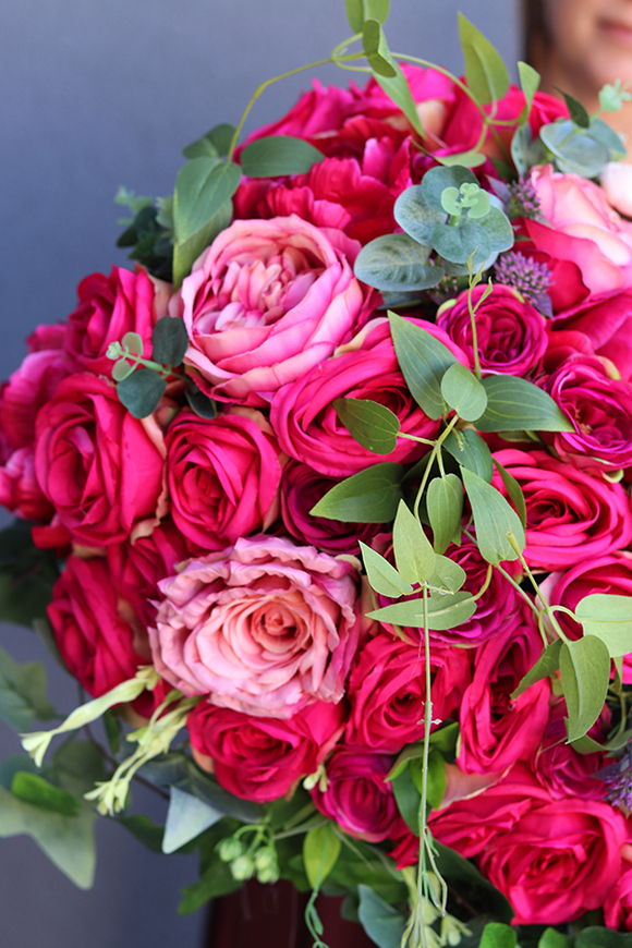 kompozycja / wiązanka nagrobna Tranquilla Amarant, dł.65cm