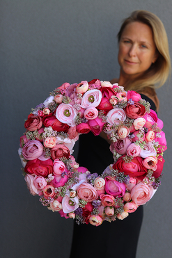 bardzo bogaty wianek, Felicjana Tenata, śr.38cm