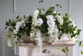 elegancka kompozycja kwiatowa, Wisterianna Laos, wym.44x90cm