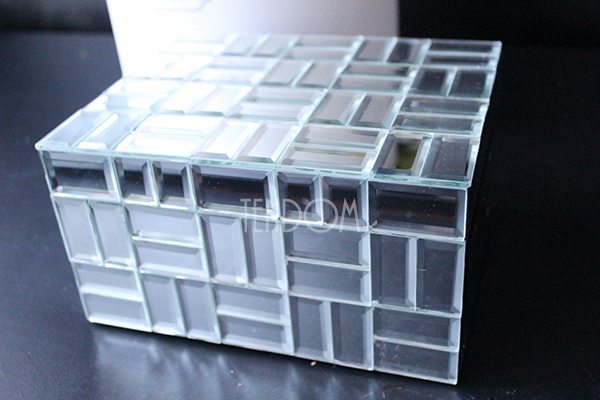 Daphne, szklana szkatułka na biżuterię, wym.10.5x21x15cm