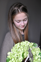 piękna Zielona Hortensja wianek na drzwi, śr.40cm 