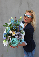 Albina I, kompozycja kwiatowa / bukiet w donicy Cinderella, wys. 50cm