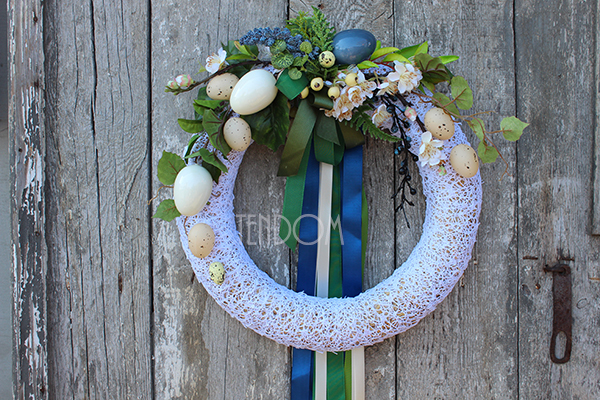 dekoracyjny wianek wielkanocny Koronkowy Extra, śr.40cm