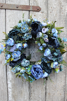 Caryca Katarzyna Navy Exclusive efektowny wianek na drzwi, śr.43cm
