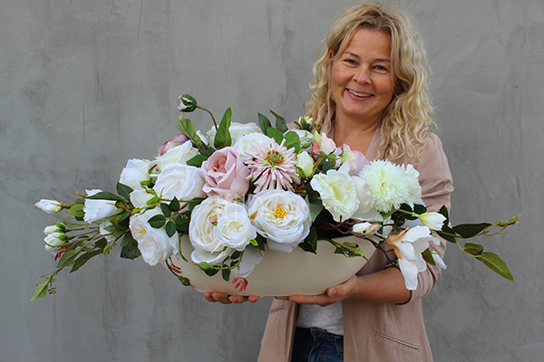 Laos Florencja, kompozycja kwiatowa / bukiet, wys.32xdł.80cm