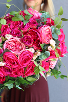 kompozycja / wiązanka nagrobna Tranquilla Amarant, dł.65cm