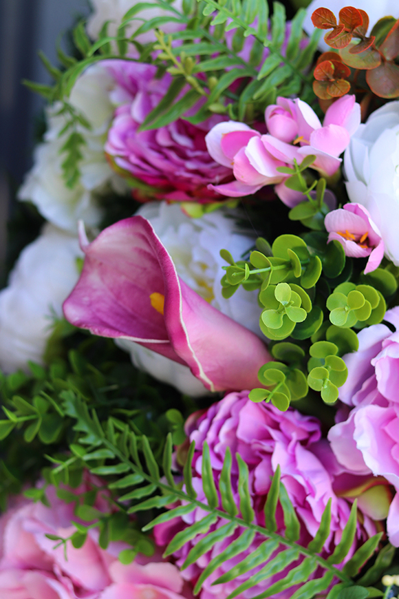 Nelia XXL, duża wiązanka nagrobna, dł.120cm